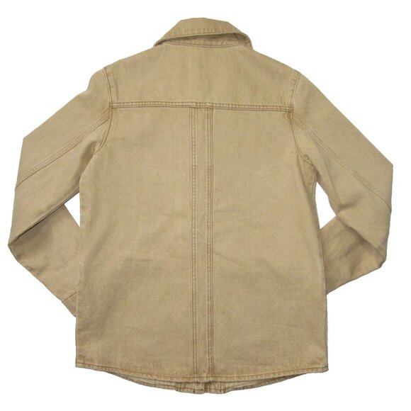 NWT Sezane Will in Latte Oversized Button Down Denim Chore Jacket XS - Picture 10 of 10